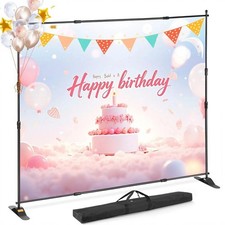 10 x 8 Ft Backdrop Banner Stand Adjustable Height and Width Newest Step