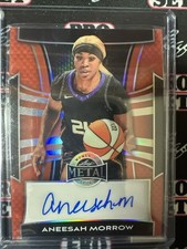 ANEESAH MORROW 2025 LEAF METAL WOMEN OF SPORT PRISMATIC RED AUTO 2/7 Sun