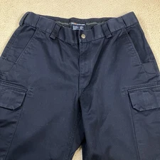 5.11 Tactical Mens 36W x 33L Navy Cotton Cargo Self-Adjust Waist 74399 Pants