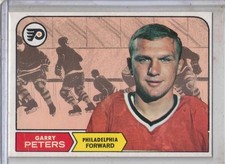 1968-69 TOPPS hockey Garry Peters original trading card NM+ PHILADELPHIA FLYERS