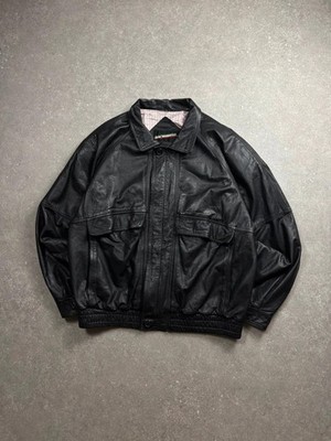 Vintage Echtleder Bomber Fliegerjacke 90er Made in Italy