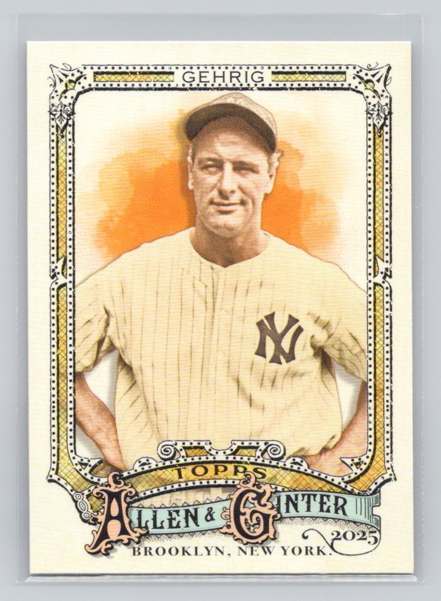 Lou Gehrig 2025 Topps Allen & Ginter Baseball #6 New York Yankees