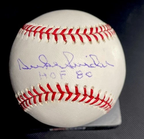 DUKE SNIDER HOF 1980   SIGNED OML  BASEBALL  Dodgers  Reggie Jackson Authentic
