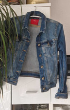 s.Oliver Damen Jeansjacke Blau Gr. 34 kurz Kn...
