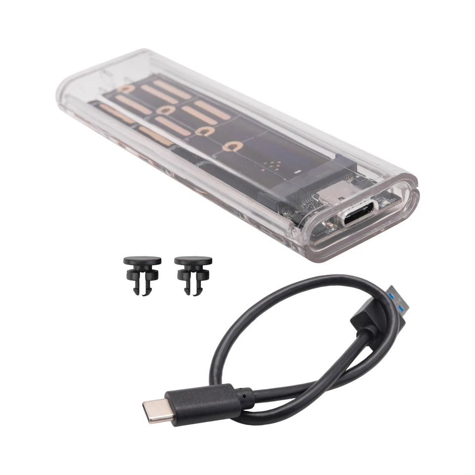 M2 SSD-Gehäuse M.2 NVME SSD-Gehäuse Tragbares SSD RGB Transparentes Festpla7022