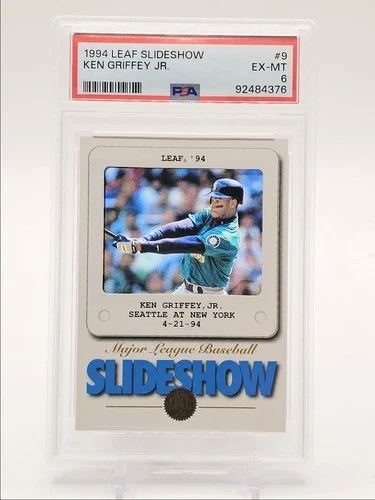 KEN GRIFFEY JR. 1994 DONRUSS LEAF SLIDESHOW BASEBALL PSA 6 Q0M-562