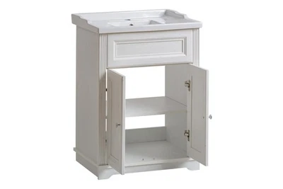 Badmöbel Antik Stil Becken Landhaus Badezimmer 60cm Waschbecken Unterschrank - Bild 1 von 4