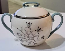 Vintage Lenox Kingsley Platinum Trim Sugar Bowl With Lid