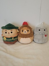 NWT Squishmallows Wizard Of Oz 8in Set 85 Anniversary Tin Man, Lion, Scarecrow