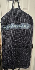 Vera Bradley VTG Retired Hanging Garment Bag Pattern Seaport Navy Floral Paisley