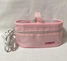 Conair Curls On The Go 10 Hot Rollers Pink Travel Storage Case Model HS54ALD