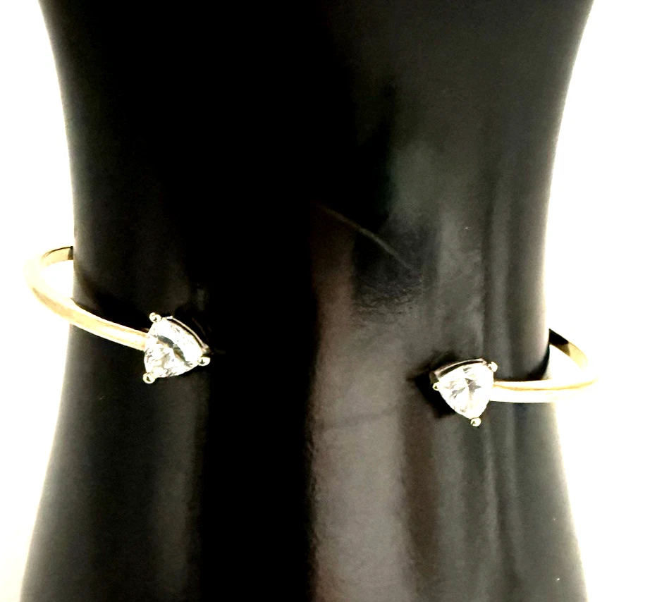 Браслет на петлях Nadri золотистый плавающий фианит кубический цирконий открытая манжета - Изображение 4 из 4