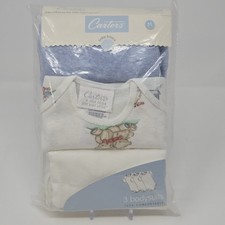Carter's Baby Basics 3 Bodysuits 3-6 Months Vintage Baby One Piece Set Animals
