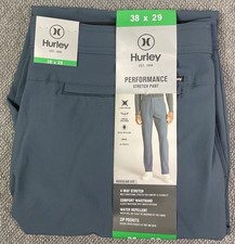 Hurley Men's Hybrid Water Repellent Gray Pant 38x29 NWT