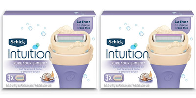 Schick Intuition Refills 6 Count (2x3ct) Pure Nourishment Coconut Oil Razor Cart