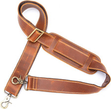 Genuine Leather Shoulder Strap, Bag Strap Replacement, 60 inches Long, Adjustabl