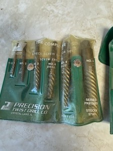 Precision Twist Drill 6 Piece Screw Extractor  And Hanson 5 Easy Out Spiral