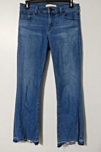 J Brand Women's Selena Mid Rise Crop Boot Raw Distressed Hem Jeans Earthy 26