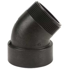 45 Degree Street Elbow, Polypropylene, 3", Schedule 80, 300 Psi Max Pressure,