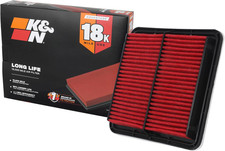 Engine Air Filter: Long Life 18,000 Mile Replacement Air Filter: Compatible with