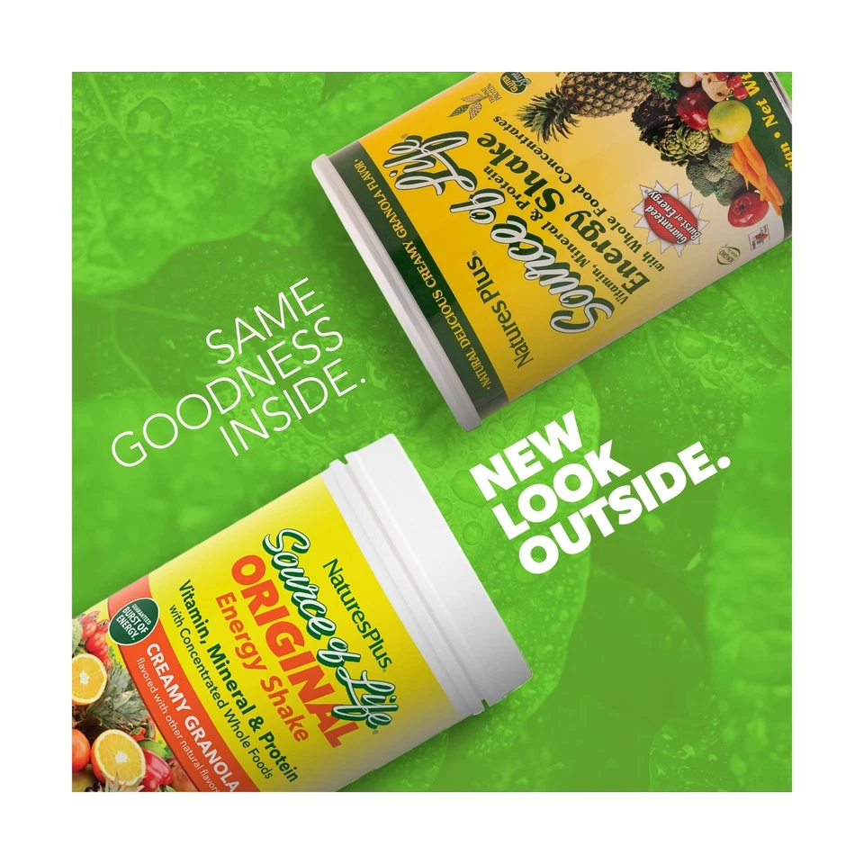 Batido energético NaturesPlus Source of Life - 2,2 libras multivitamínico, mineral y pro... Foto 2 de 4