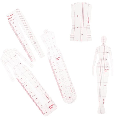 Fashion Illustration Rulers Humanoid Clothing Measuring Nähen Lineal ...