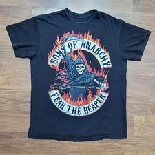 Sons of Anarchy "Fear The Reaper" flaming, graphic tshirt Size Medium