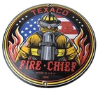 Vintage Texaco Sign - American Fire Chief Gasoline Service Porcelain Sign