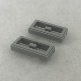 LEGO 2412b Light Bluish Gray Tile, Modified 1 x 2 Grille W/ Bottom Groove (x2)