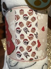 Christmas French Bulldog Boston terrier plush throw blanket