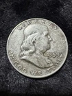 1959-D 1959D US Franklin 90% Silver 10% Copper Half Dollar Coin Denver