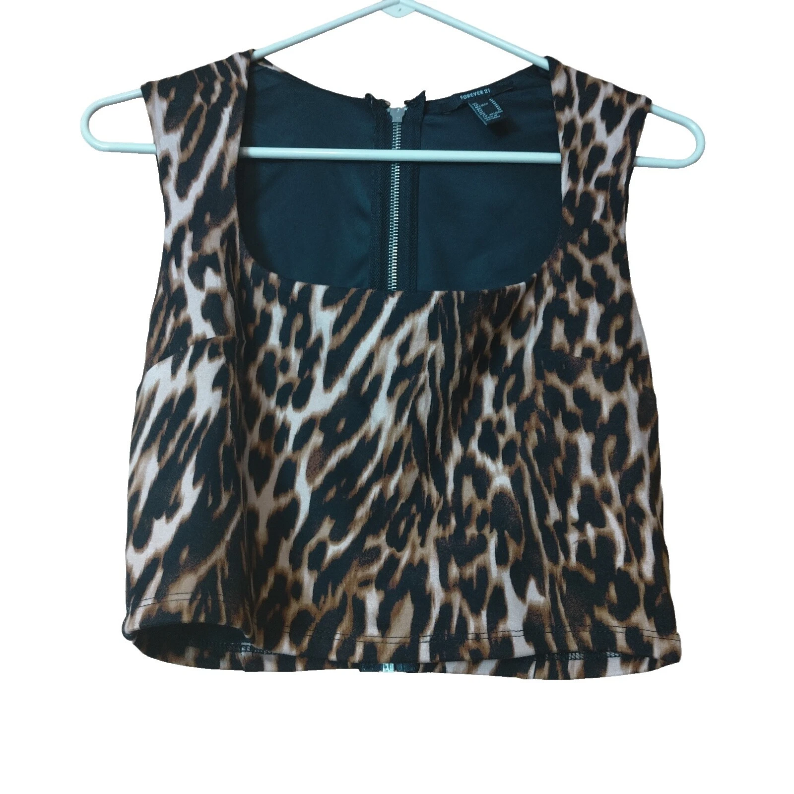 Estampado Animal FOREVER 21 Casual Camisetas sin mangas para mujeres