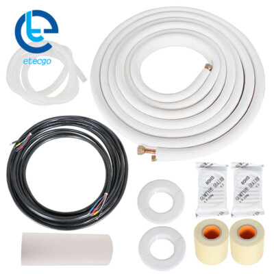 1/4''-1/2'' Dia. 25FT Connection Pipe Install Kit For Mini Split Heat Pump Systems