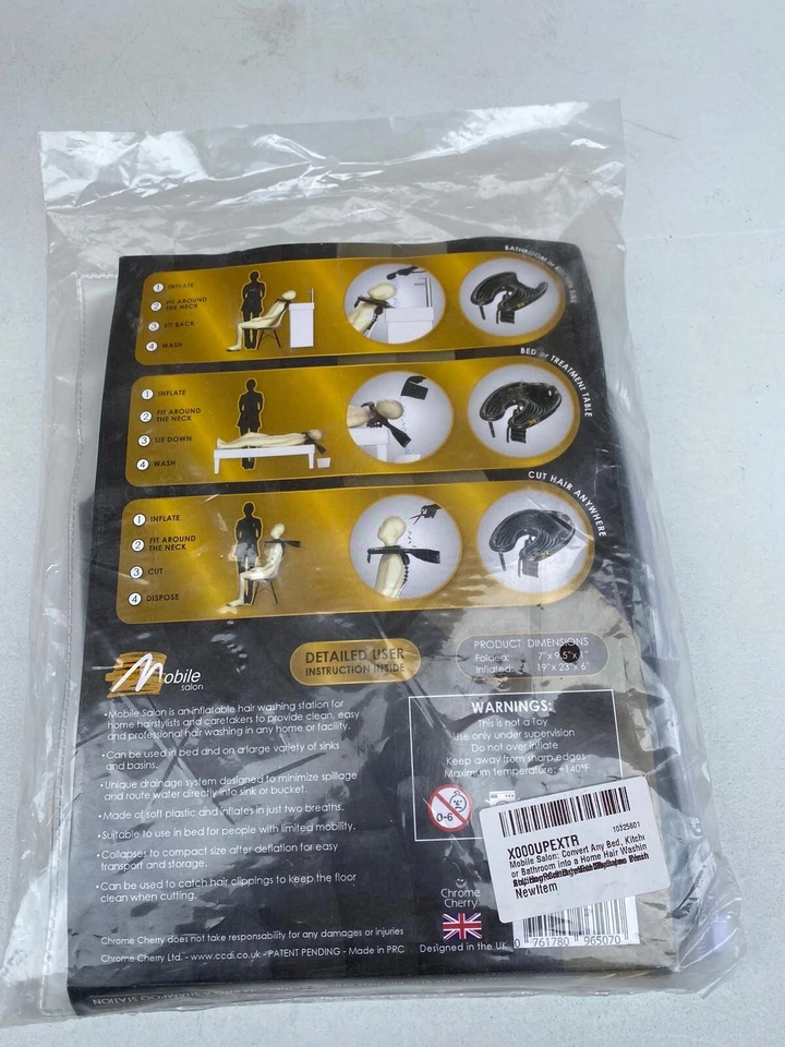 New Mobile Salon Inflatable Basin for Washing Hair in Bed and at Home - Image 4 of 4