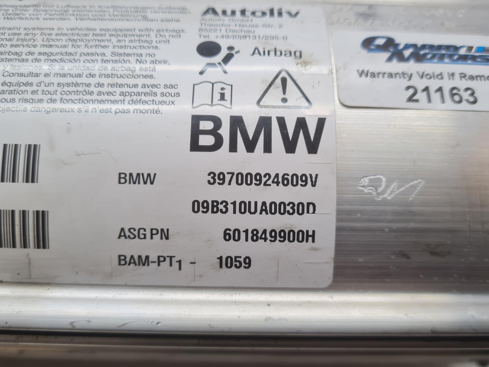 BMW Left N/S Passenger Airbag Module Fits 6 Series E63 E64 LCI  