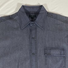 Ted Baker Shirt Size 3 Blue Chambray Button Up