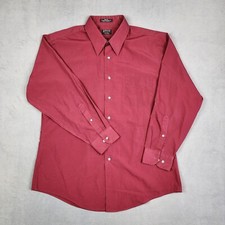 Arrow USA 1851 Fitted Red Dress Shirt Size 17 32/33 XL Long Sleeve Button Up