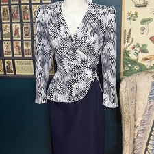 Vintage Union Label Petites by Demaro Peplum Dress size XS/S