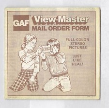Vintage 1977 GAF View-master Mail Order Form ONLY