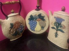 VTG Home Interiors And Gifts Kitchen Wall Decorations Teapot Pan Coffee USA Made