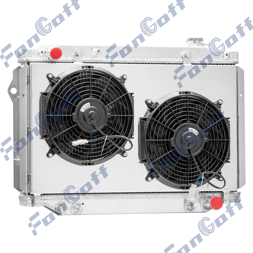 Ventilador de cubierta de radiador de 3 filas para Toyota Land Cruiser LX450 1993-1997 96 4,5 L L L6 V8 Foto 4 de 4