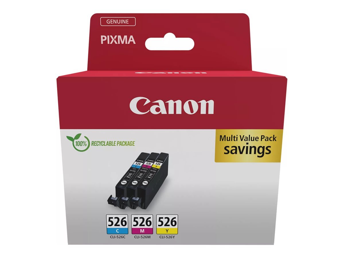 Canon CLI-526 C/M/Y Multi pack 3-pack 9 ml yellow, cyan, magenta 4541B019