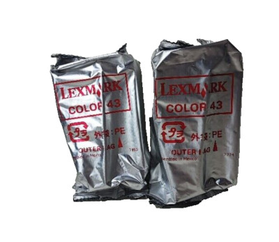 2x Orig. Lexmark 43 / XL Color High Yield (18YX143E) P350 X4850 X9350 Z1520 NEU