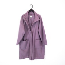 Masai Lilac Purple Wool Full Zip Over Coat - Size S