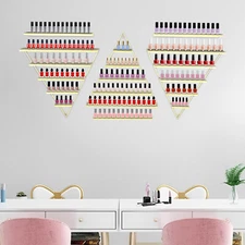 Triangle Display?Racks Wall-mount 5 Tiers Nail?Polish Display Shelves For Home
