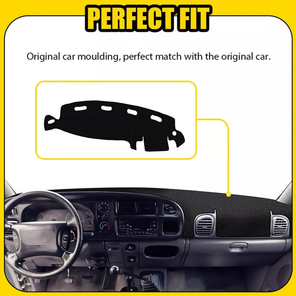 For Dodge Ram 1500 2500 3500 19982001 Dashboard Mat Dash Mat Car Dash