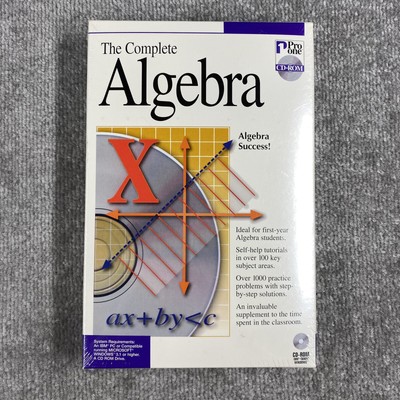 Pro One Complete Algebra (PC, IBM, Tandy, CD-ROM) Mathmatics Practice Problems