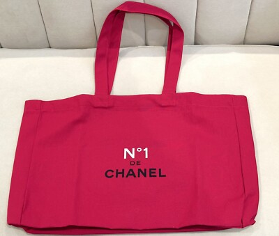 Chanel Large Red Canvas Shopping Tote Bag No 1 Camellia GWP Beauty