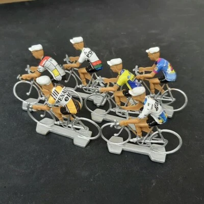 Lot de 6 cyclistes miniatures Greg Lemond - Echelle 1/32 - Cycling figure - Photo 1/2