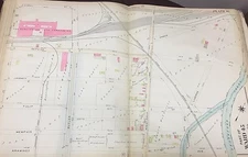 1910 PHILADELPHIA PA KENSINGTON & TACONY RR ARAMINGO AV - CORAL STREET ATLAS MAP